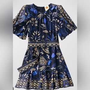 Farm Rio Women's Black Macaw Forest Mini Dress